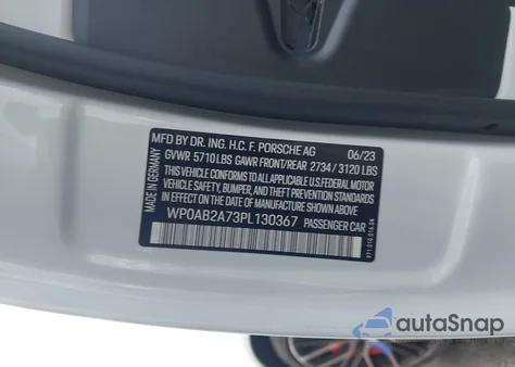 2023 Porsche Panamera 4S z USA, uszkodzony, nr VIN WP0AB2A73PL130367